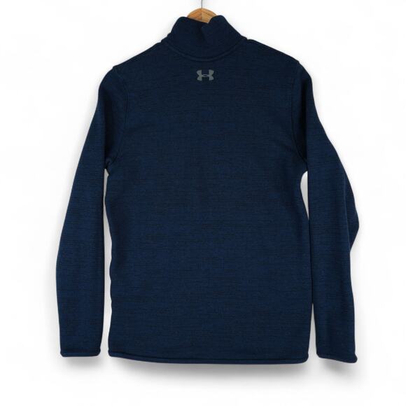 Under Armour Fleece Jacket Mens M Blue Specialist Henley 2.0 1/4 Snap ColdGear - Picture 3 of 9